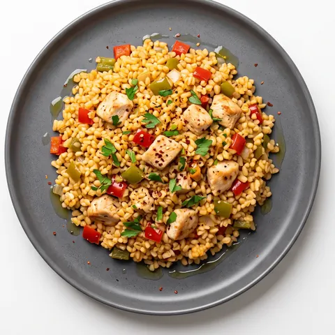 Tavuklu bulgur pilavı